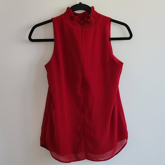 Xxs Le Chateau Deep Red Sleevless Top - Picture 2 of 5